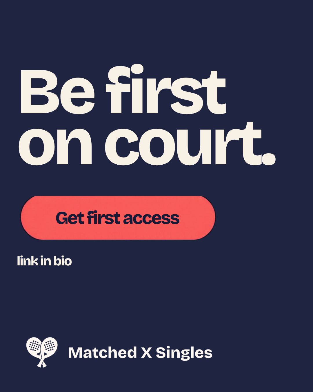 Brand artwork: 8 Matched X Singles launch grid tile.