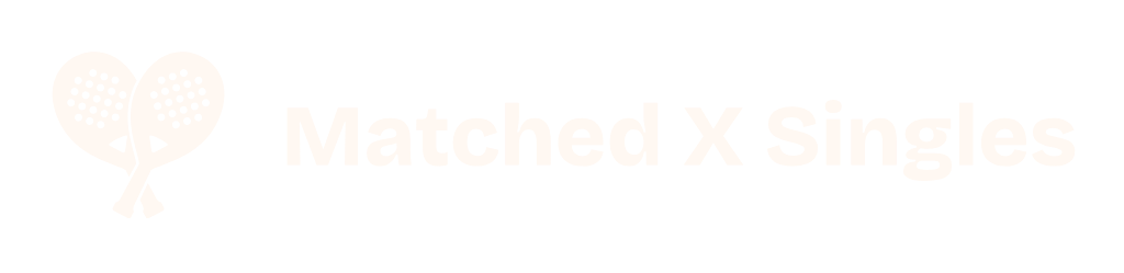 Logo artwork: Matched X Singles lockup horizontal white.