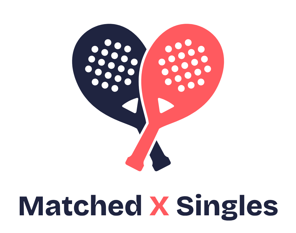 Logo artwork: Matched X Singles lockup stacked colour.
